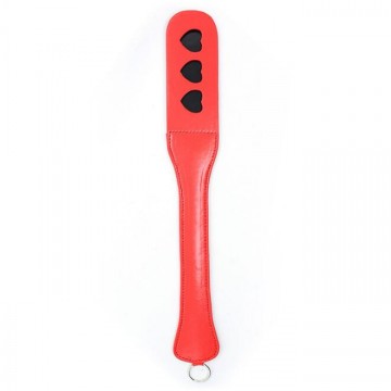 Double-Deck Heart Shape Leather Spanking Paddle Double-Deck Heart Shape Leather Spanking Paddle