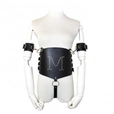 Bdsm Bondage Leather Bodysuit Lingerie Arm Cuffs