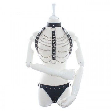 Sex Leather Chain Lingerie Sexy Bondage Costume