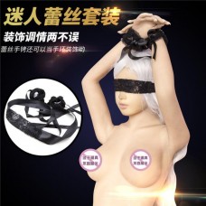 2 Pcs/Set Sex Lace Blindfold Handcuffs Bondage Kit