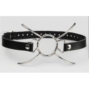 Stainless Steel Fork Cangue Mouth Gag Harness Stainless Steel Fork Cangue Mouth Gag Harness