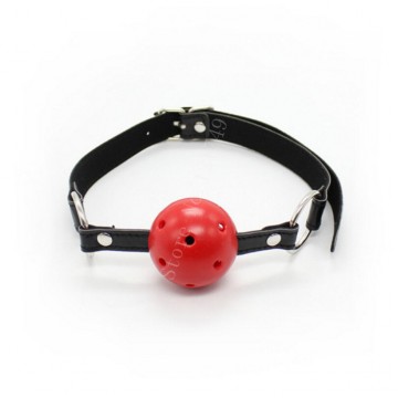 Hollow Red/Black Ball Mouth Ball Gag Hollow Red/Black Ball Mouth Ball Gag