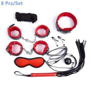 8 pcs/set Sex Bondage Kit Restraint Adult Games Toys